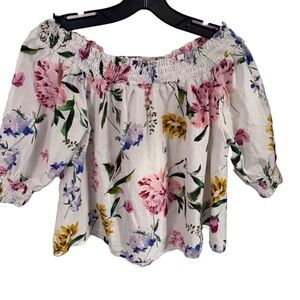 Generation Love Women’s Off The Shoulder Floral Cotton Top Size Large